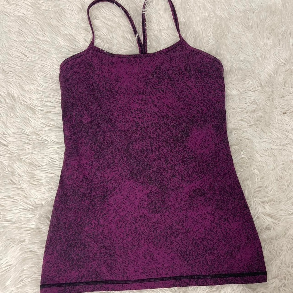 Lululemon Power Y Tank size 6 Aurora Black Luon